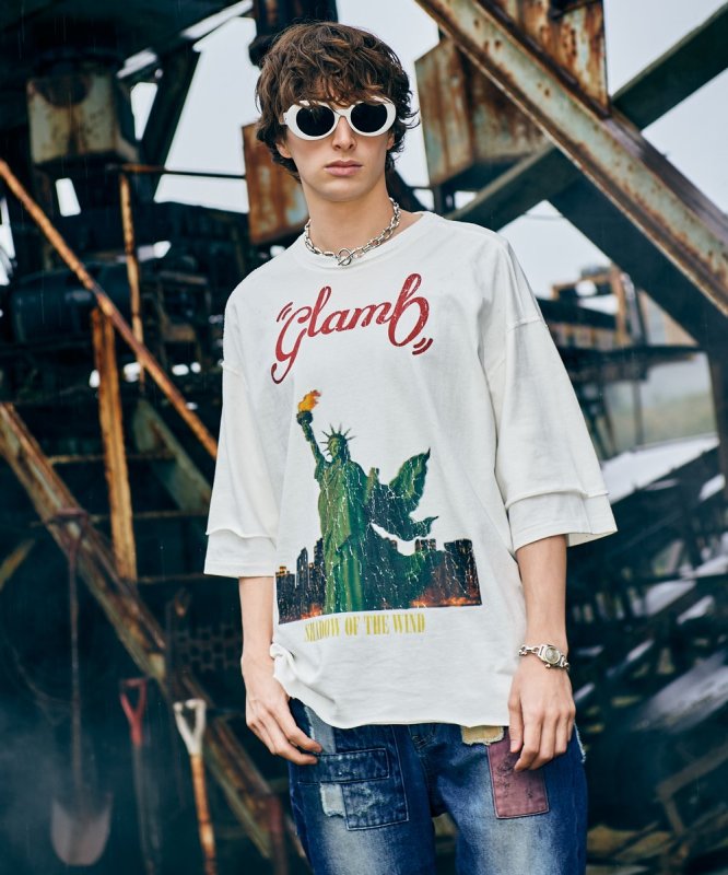 画像10: 【glamb 2026 Spring先行予約】glamb グラム / Shadow of Liberty T-Shirt (2色展開) (10)