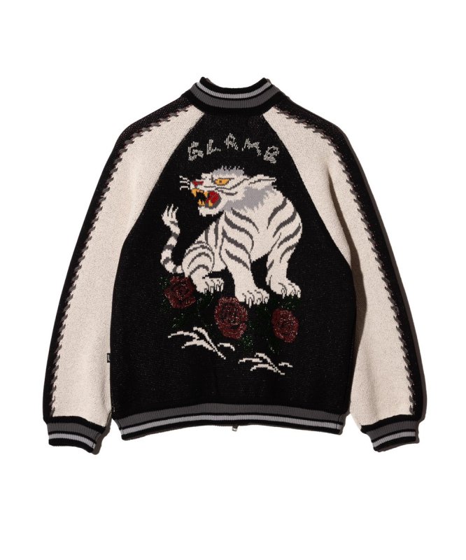 画像2: 【glamb 2026 Spring先行予約】glamb グラム / White Tiger Knit Ska Jumper (3色展開) (2)