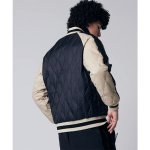 画像7: 【ユニセックス】TAION タイオン / ジャパンスペシャルリバーシブルスカジャンダウンジャケット (black x silver beige) (7)