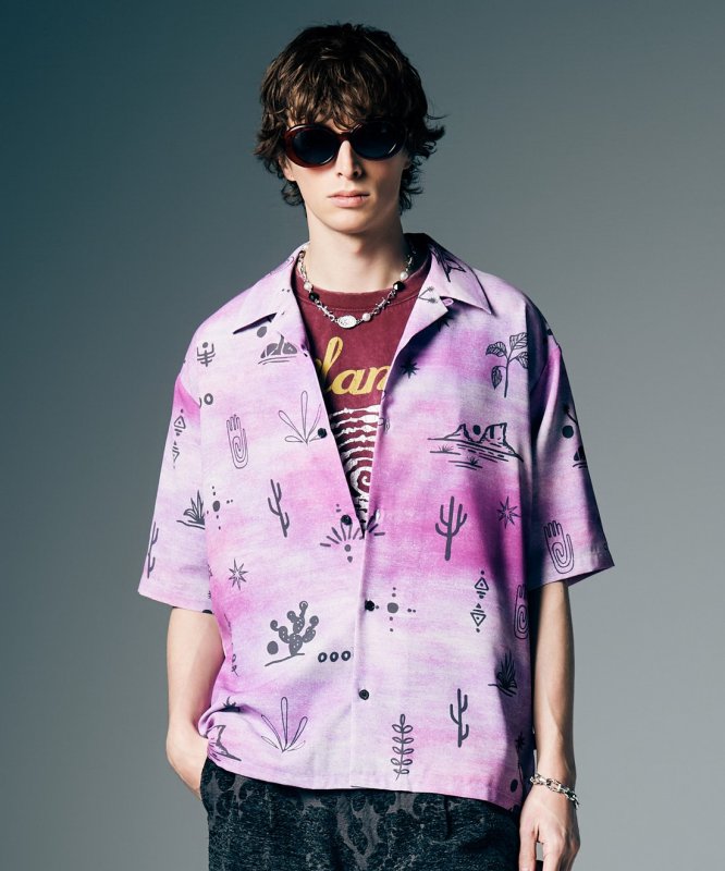 画像8: 【glamb 2026 Summer先行予約】glamb グラム / Abstract Hawaiian Shirt (2色展開) (8)