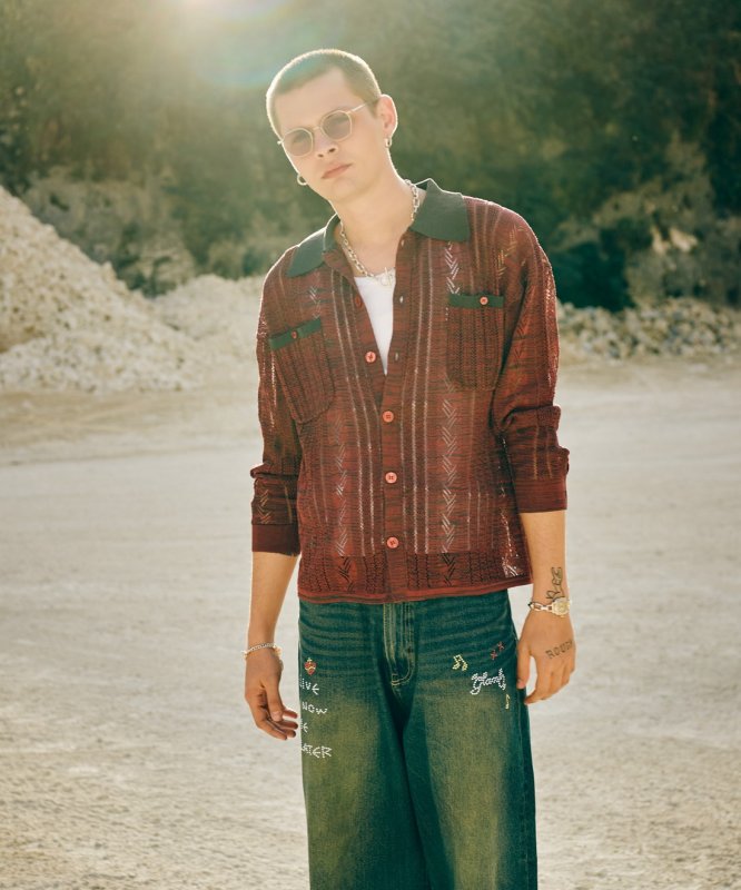 画像21: 【glamb 2026 Summer先行予約】glamb グラム / Openwork Knit Shirt (2色展開) (21)