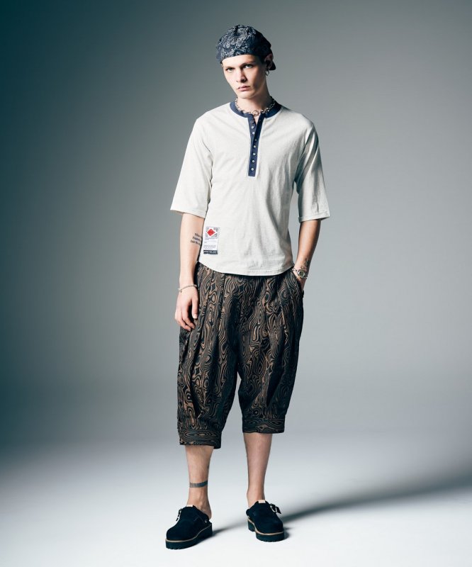 画像12: 【glamb 2026 Summer先行予約】glamb グラム / Marble Pleats Cropped Pants (2色展開) (12)