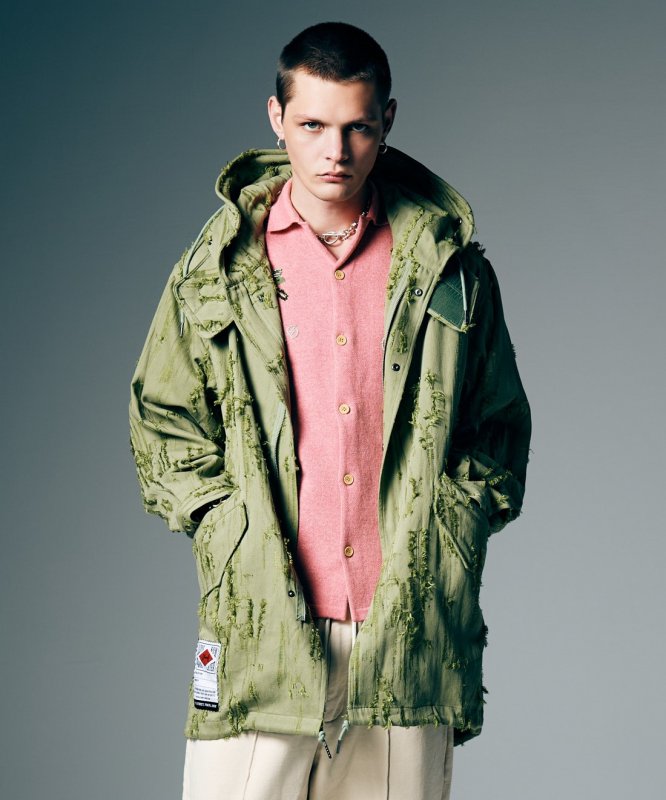 画像14: 【glamb 2026 Summer先行予約】glamb グラム / High Neck Shirt Mods Coat (3色展開) (14)