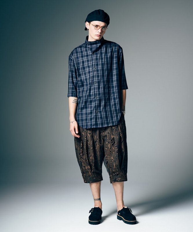 画像9: 【glamb 2026 Summer先行予約】glamb グラム / Marble Pleats Cropped Pants (2色展開) (9)