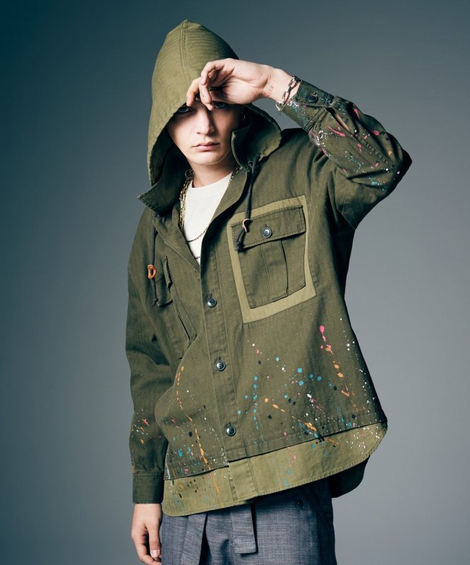 画像8: 【glamb 2026 Summer先行予約】glamb グラム / Remake Hood Military Shirt (2色展開) (8)