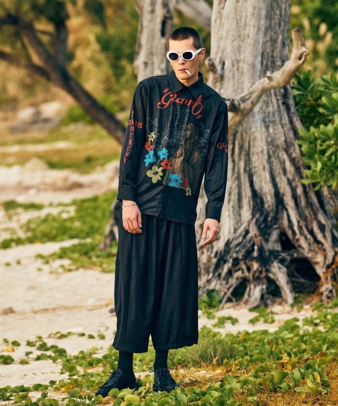 画像9: 【glamb 2026 Summer先行予約】glamb グラム / Prayer Flower Shirt (1色展開) (9)