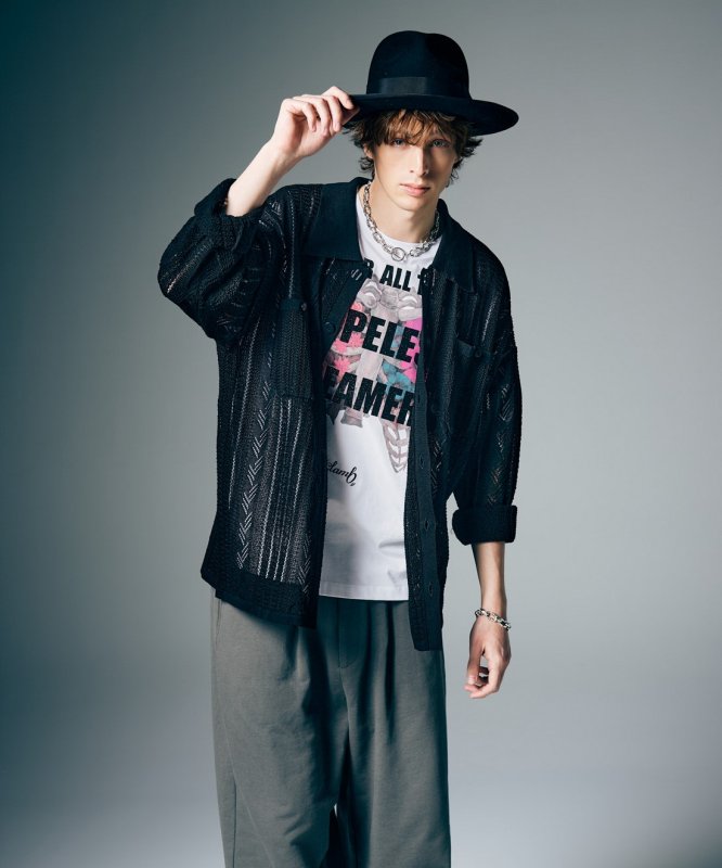 画像12: 【glamb 2026 Summer先行予約】glamb グラム / Openwork Knit Shirt (2色展開) (12)