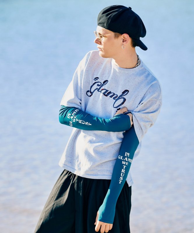 画像14: 【glamb 2026 Summer先行予約】glamb グラム / Hand Stitch Logo Knit (2色展開) (14)