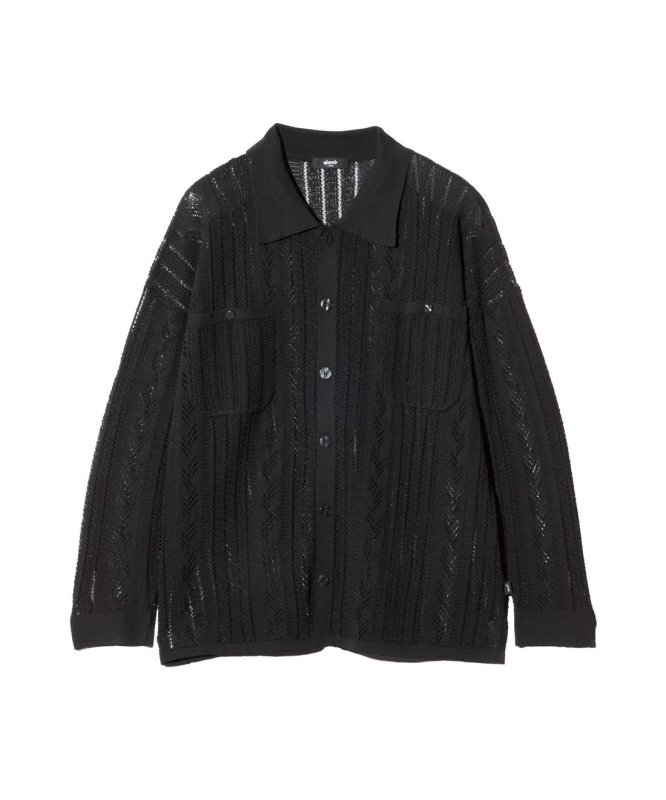 画像2: 【glamb 2026 Summer先行予約】glamb グラム / Openwork Knit Shirt (2色展開) (2)