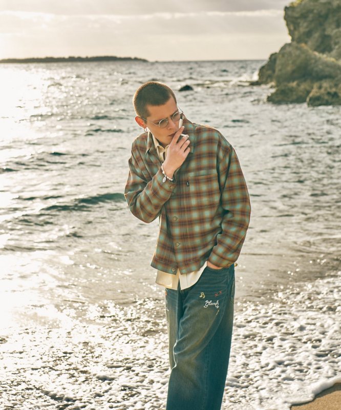 画像20: 【glamb 2026 Summer先行予約】glamb グラム / Ombre Check Shirt Jacket (2色展開) (20)
