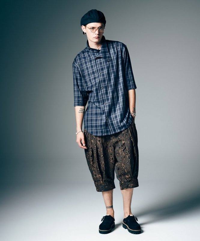 画像10: 【glamb 2026 Summer先行予約】glamb グラム / Stand Collar Check Shirt (2色展開) (10)