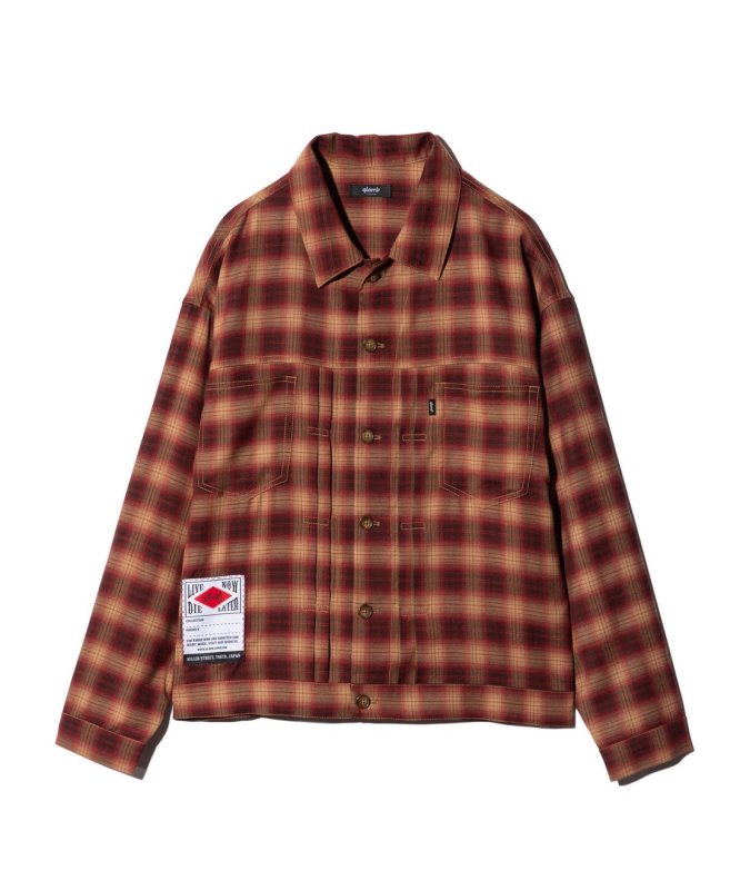 画像2: 【glamb 2026 Summer先行予約】glamb グラム / Ombre Check Shirt Jacket (2色展開) (2)