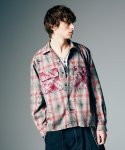 画像6: 【glamb 2026 Summer先行予約】glamb グラム / Grunge Stain Check Shirt (2色展開) (6)