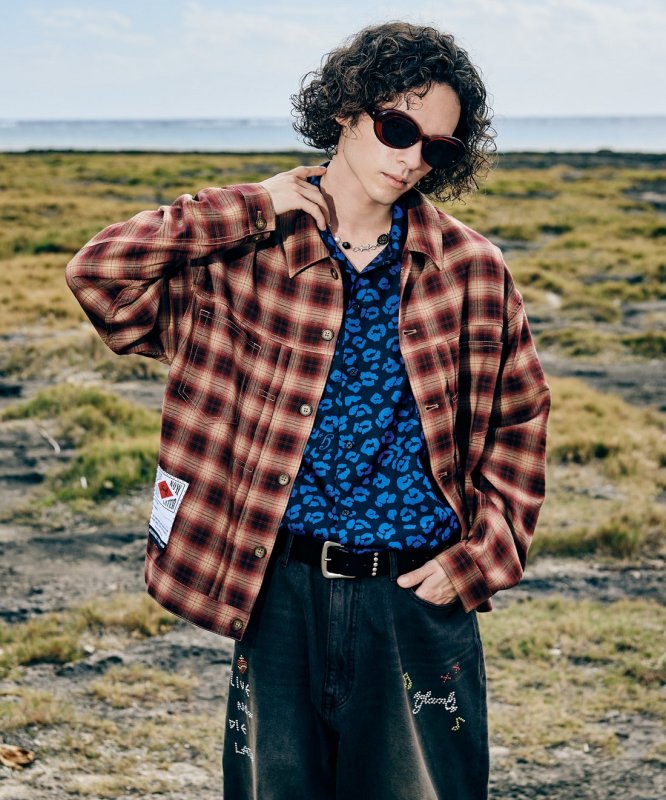 画像25: 【glamb 2026 Summer先行予約】glamb グラム / Ombre Check Shirt Jacket (2色展開) (25)