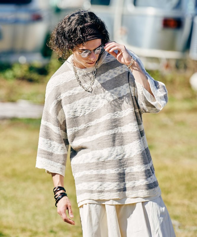 画像21: 【glamb 2026 Summer先行予約】glamb グラム / Random Border Summer Knit (2色展開) (21)