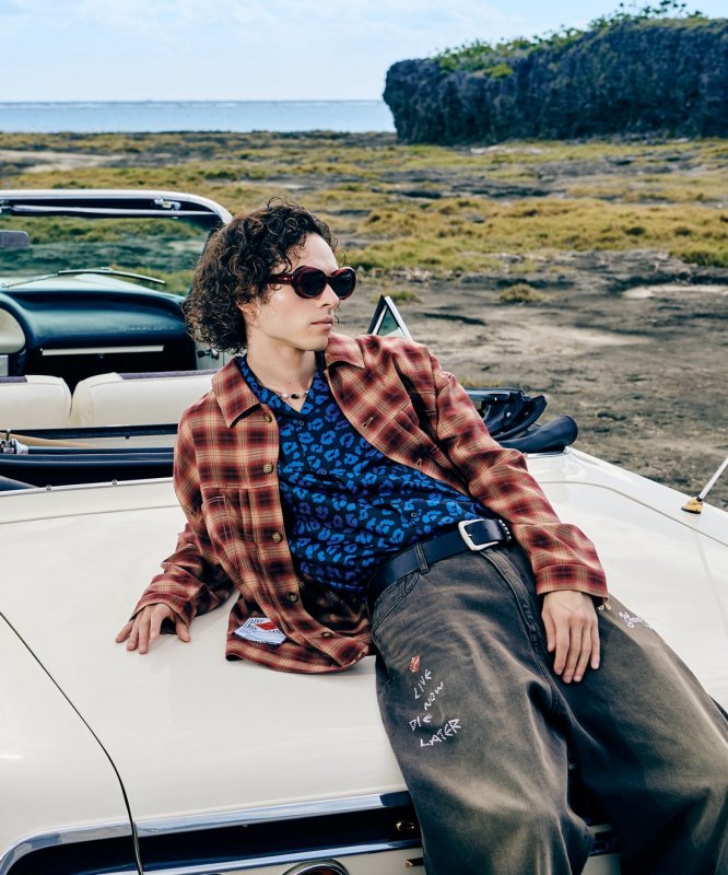 画像26: 【glamb 2026 Summer先行予約】glamb グラム / Ombre Check Shirt Jacket (2色展開) (26)