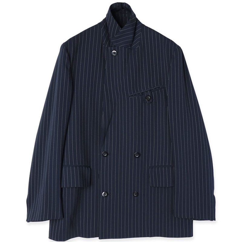 CULLNI クルニ / Stripe Double Cloth Button Tab Pocket Tailored