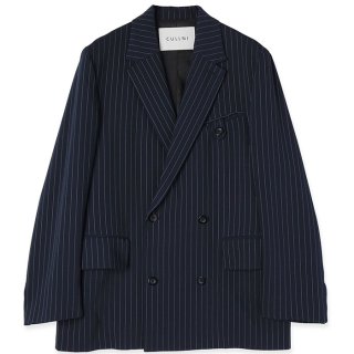 CULLNI クルニ / Stripe Double Cloth Button Tab Pocket Tailored