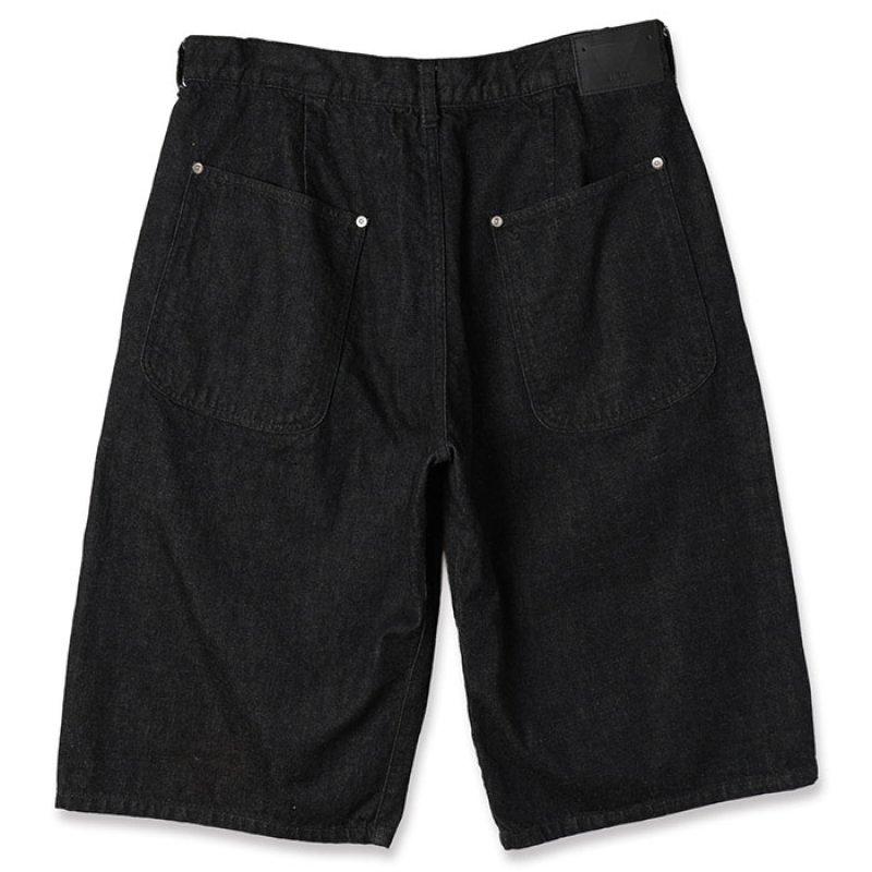 JieDa ジエダ / 3D 3/4 DENIM PANTS (black)の通販－INCENSE(インセンス)