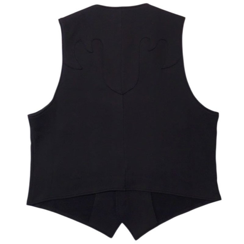 el conductorH コンダクター / COTTON WESTERN SWITCH VEST (black)の