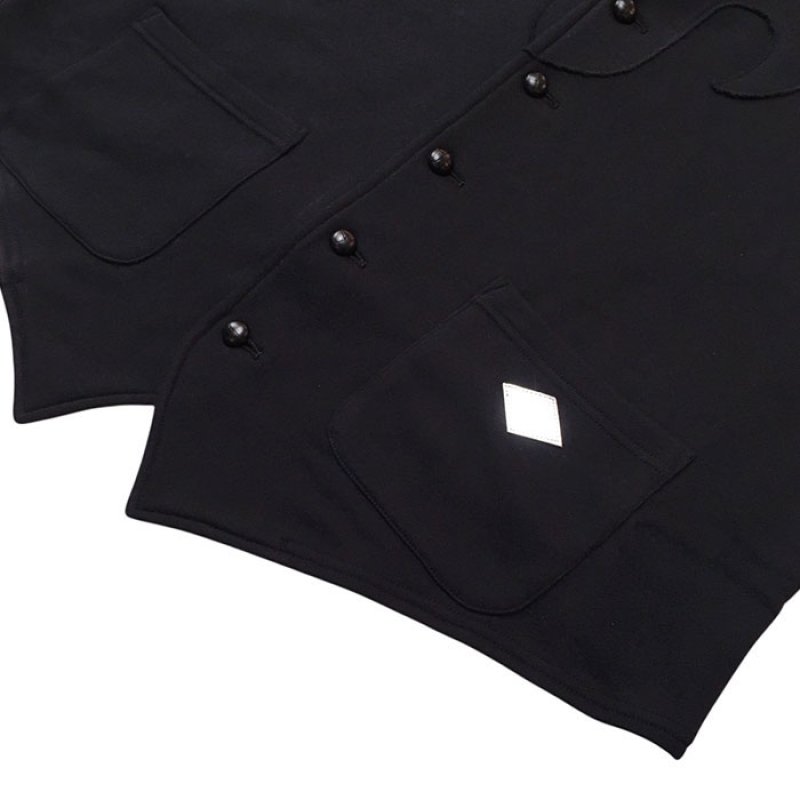 el conductorH コンダクター / COTTON WESTERN SWITCH VEST (black)の