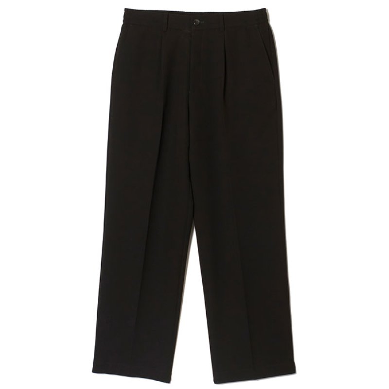 N.HOOLYWOOD エヌハリウッド / WIDE TAPERED EASY SLACKS (black)の
