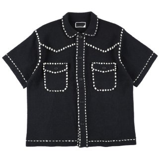 el conductorH コンダクター / COTTON WESTERN SWITCH VEST (black)の