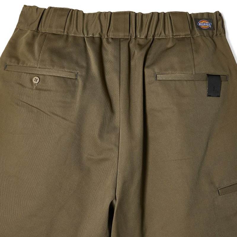 N.HOOLYWOOD エヌハリウッド / x Dickies 2TUCKS HALF PANTS (khaki)の