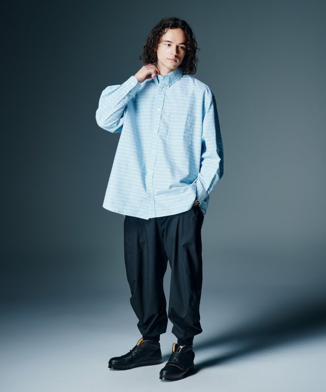 画像6: 【glamb 2026 Autumn先行予約】glamb グラム / Stripe Logo Oxford Shirt (2色展開) (6)