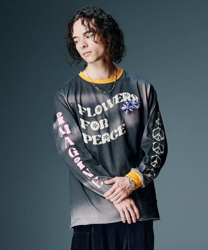 画像4: 【glamb 2026 Autumn先行予約】glamb グラム / Psychedelic Peace Cutsew (2色展開) (4)