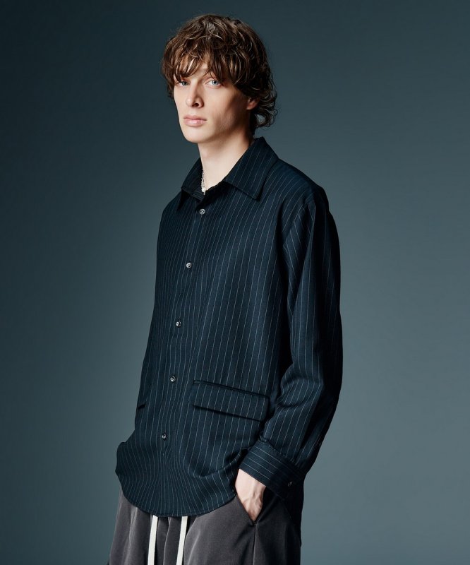 画像13: 【glamb 2026 Autumn先行予約】glamb グラム / Suit Fabric Oversize Shirt (3色展開) (13)