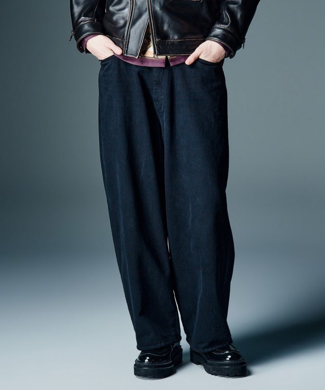 画像12: 【glamb 2026 Autumn先行予約】glamb グラム / Leather Combination Wide Denim (2色展開) (12)
