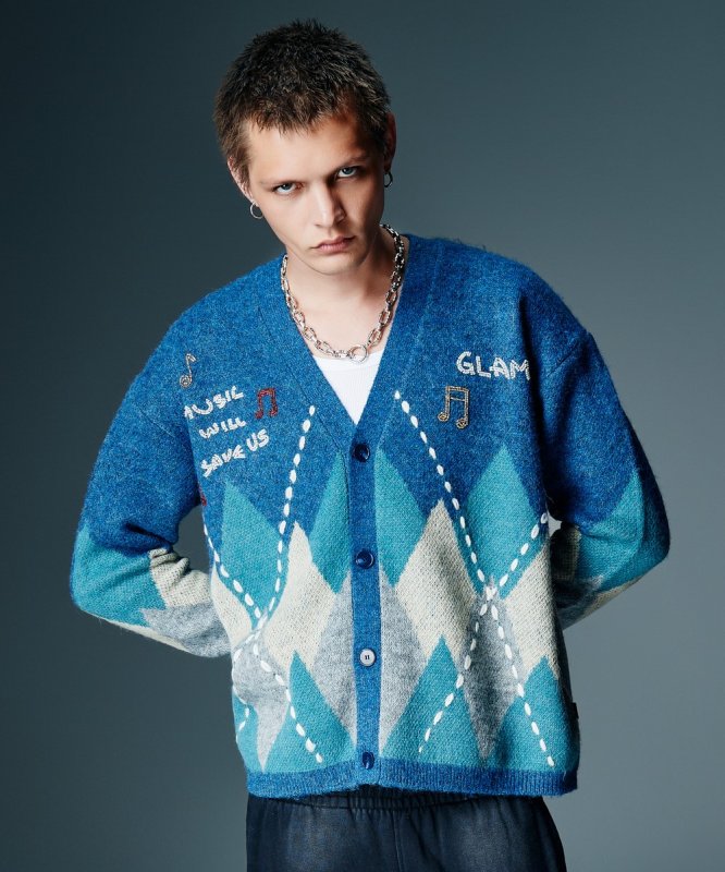 画像6: 【glamb 2026 Autumn先行予約】glamb グラム / Beadswork Argyle Cardigan (2色展開) (6)
