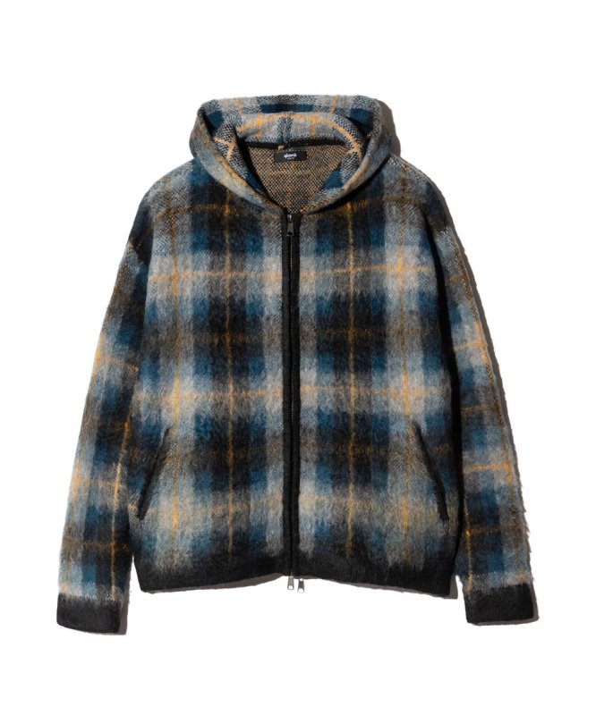 画像2: 【glamb 2026 Autumn先行予約】glamb グラム / Check Knit Hoodie (2色展開) (2)