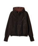 画像2: 【glamb 2026 Autumn先行予約】glamb グラム / Paraffin Coated High Neck Hoodie (2色展開) (2)