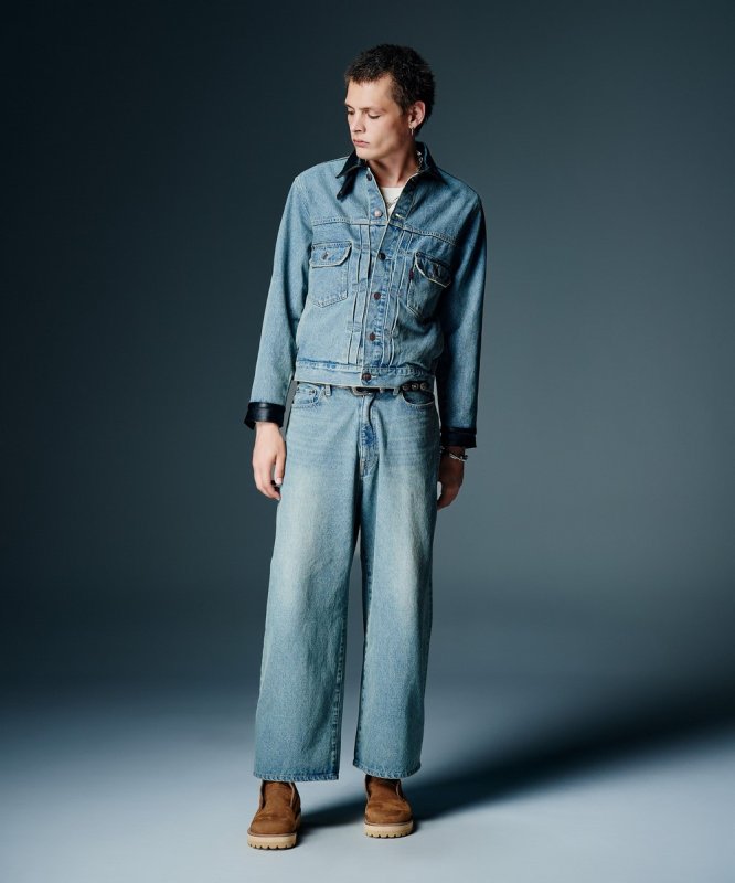 画像20: 【glamb 2026 Autumn先行予約】glamb グラム / Leather Combination Wide Denim (2色展開) (20)