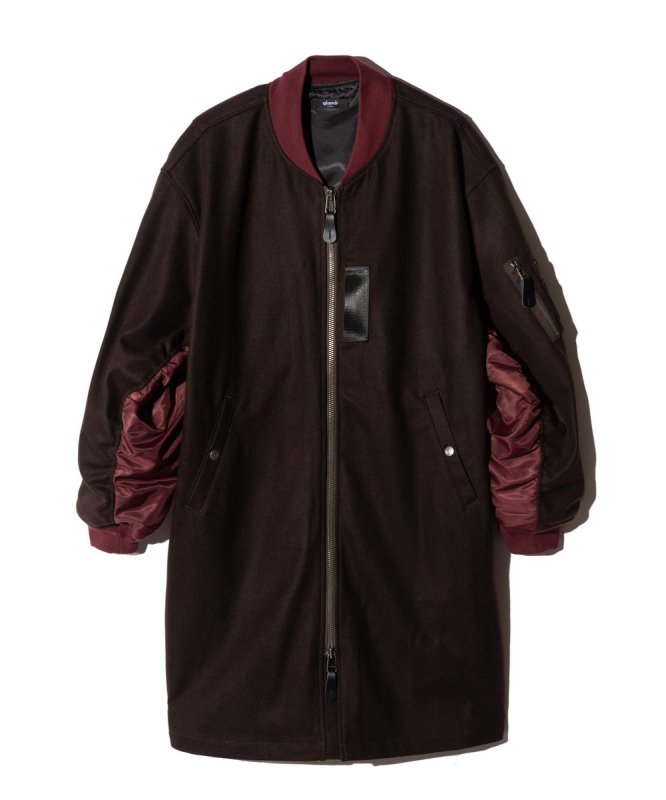 画像2: 【glamb 2026 Autumn先行予約】glamb グラム / Melton MA-1 Coat (2色展開) (2)