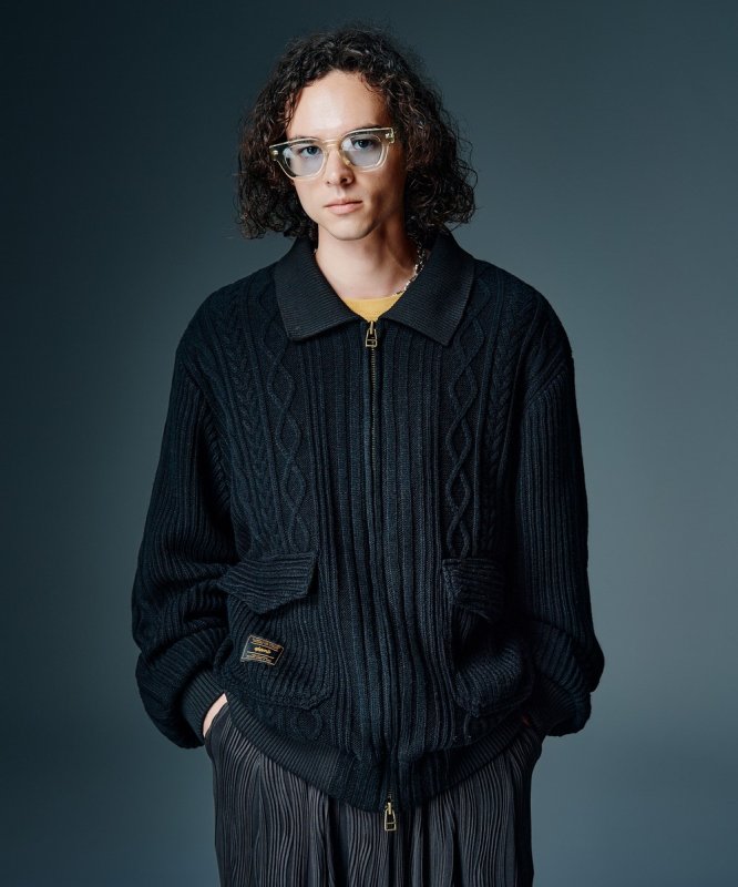 画像15: 【glamb 2026 Autumn先行予約】glamb グラム / Knit A-2 Jacket (2色展開) (15)