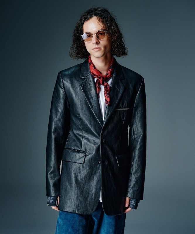 画像9: 【glamb 2026 Autumn先行予約】glamb グラム / Synth Leather Tailored Jacket (2色展開) (9)
