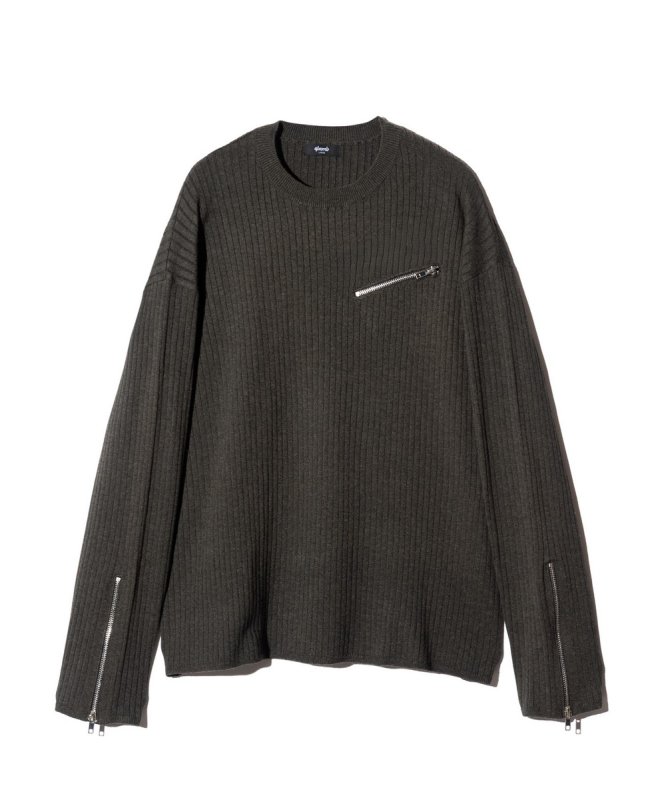 画像2: 【glamb 2026 Autumn先行予約】glamb グラム / Zip Rib Knit (2色展開) (2)