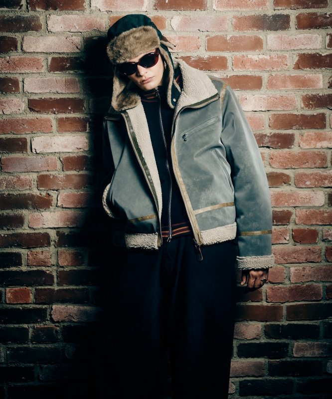 画像15: 【glamb 2026 Autumn先行予約】glamb グラム / Knit Jersey Blouson (2色展開) (15)