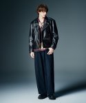 画像11: 【glamb 2026 Autumn先行予約】glamb グラム / Leather Combination Wide Denim (2色展開) (11)