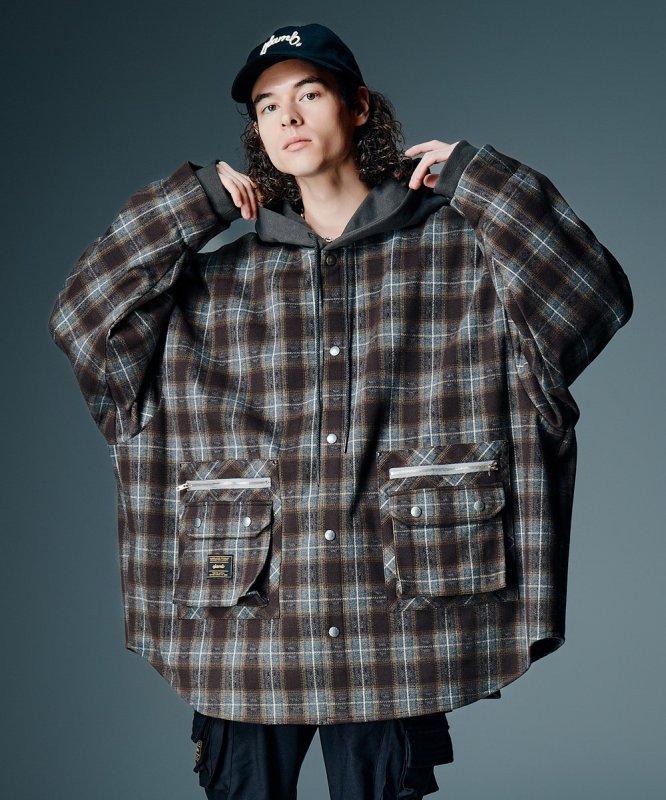 画像4: 【glamb 2026 Autumn先行予約】glamb グラム / 4XL Hoodie Shirt (2色展開) (4)