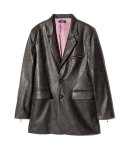 画像2: 【glamb 2026 Autumn先行予約】glamb グラム / Synth Leather Tailored Jacket (2色展開) (2)