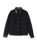 画像2: 【glamb 2026 Autumn先行予約】glamb グラム / Leather Combination Denim Jacket (2色展開) (2)