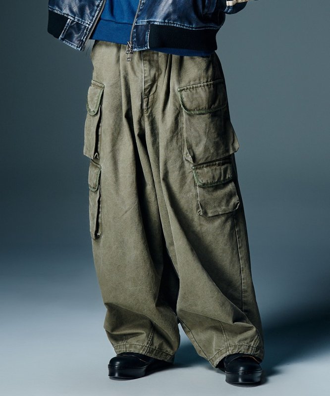 画像5: 【glamb 2026 Autumn先行予約】glamb グラム / Fade Asymmetry Cargo Pants (3色展開) (5)