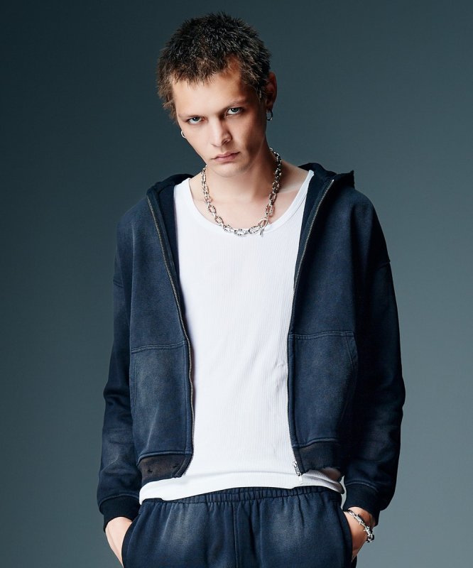 画像5: 【glamb 2026 Autumn先行予約】glamb グラム / Distorted Sweat Zip Hoodie (2色展開) (5)