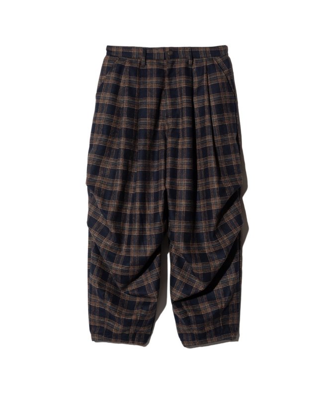 画像2: 【glamb 2026 Autumn先行予約】glamb グラム / Knee Tuck Check Pants (2色展開) (2)