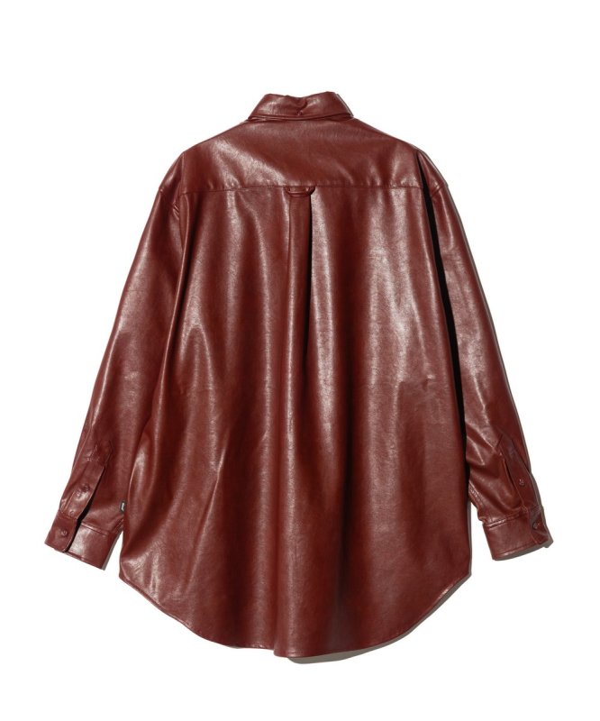 画像3: 【glamb 2026 Autumn先行予約】glamb グラム / Synth Leather Button Down Shirt (2色展開) (3)