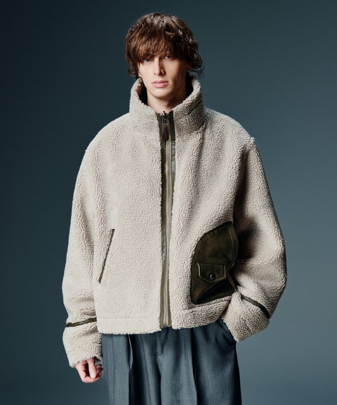 画像14: 【glamb 2026 Autumn先行予約】glamb グラム / Synth Mouton Reversible Jacket (2色展開) (14)